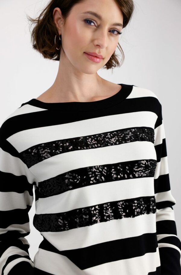 Pullover - 997/schwarz Ringel – Bild 4