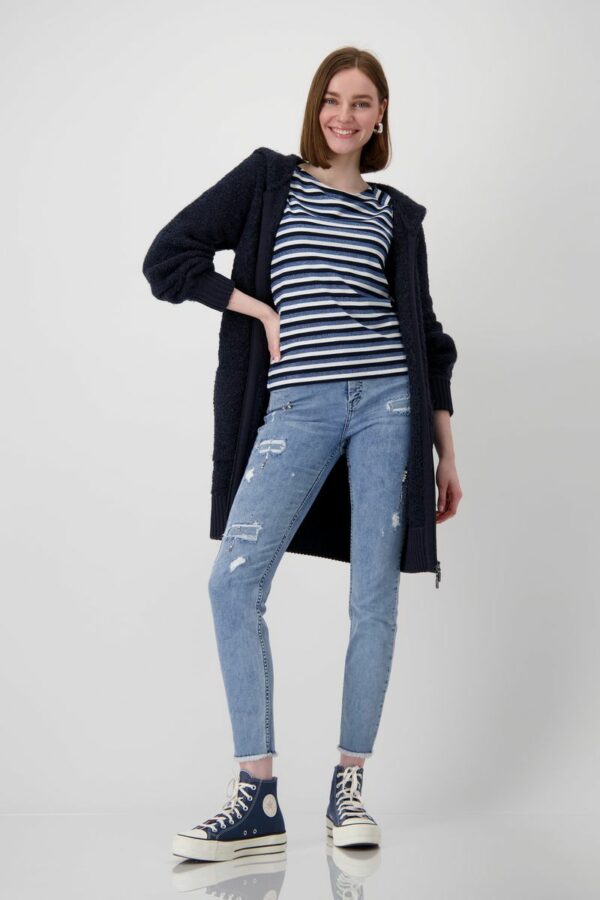 Strickjacke - 710/dark denim – Bild 5