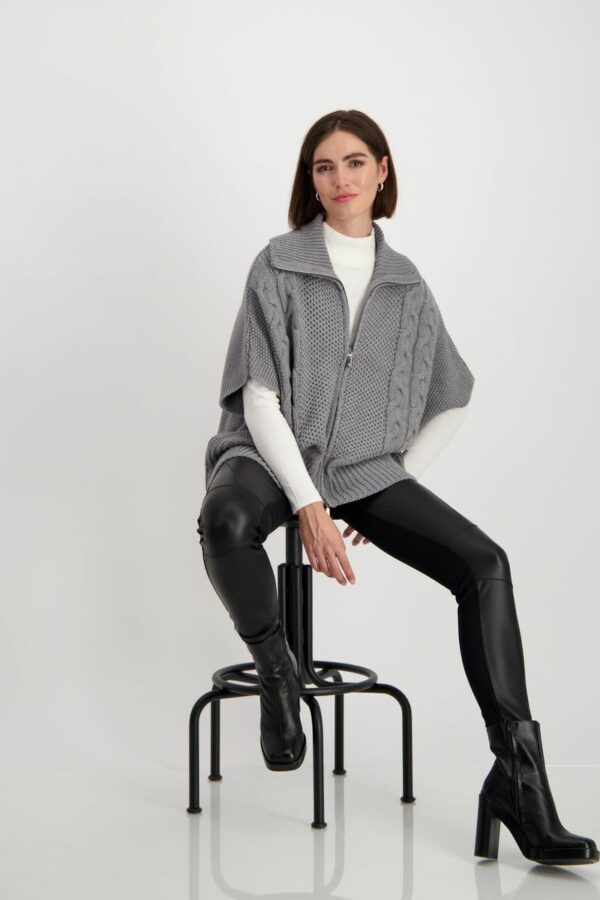 Strickjacke - 833/steel melange – Bild 5