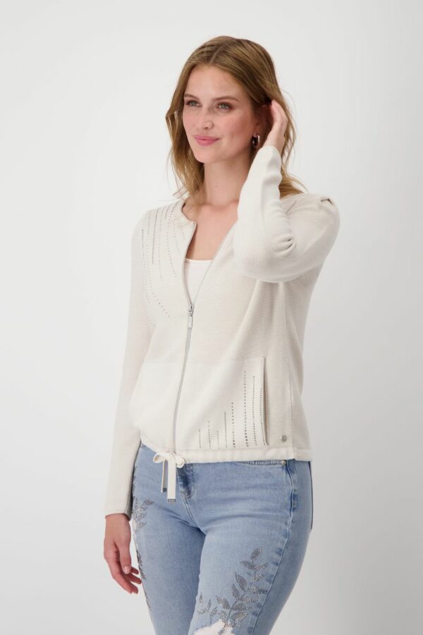 Strickjacke - 130/sandshell – Bild 2