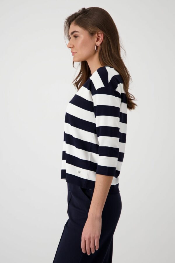 Sweatshirt - 798/deep ocean Ringel – Bild 2