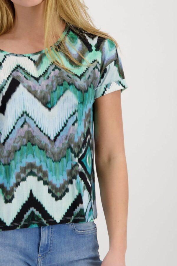 T-Shirt - 614/fresh mint gemustert – Bild 4