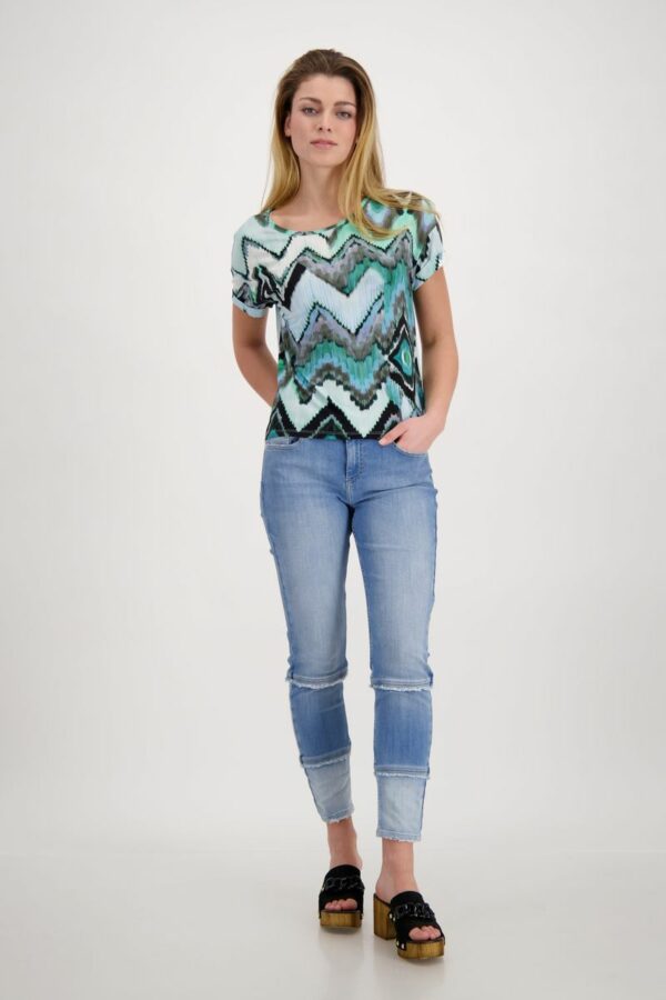 T-Shirt - 614/fresh mint gemustert – Bild 5