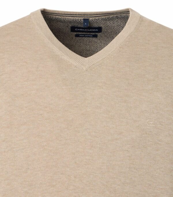 Pullover mit V-Ausschnitt uni 004430 – Bild 3