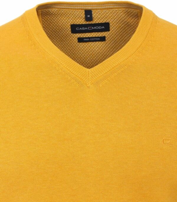 Pullover mit V-Ausschnitt uni 004430 – Bild 2