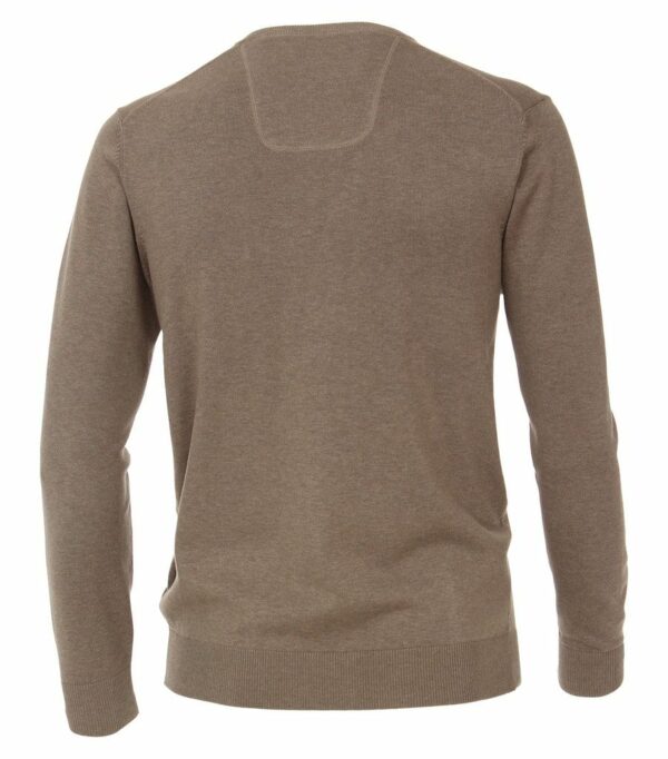 Pullover mit V-Ausschnitt uni 004430 – Bild 3